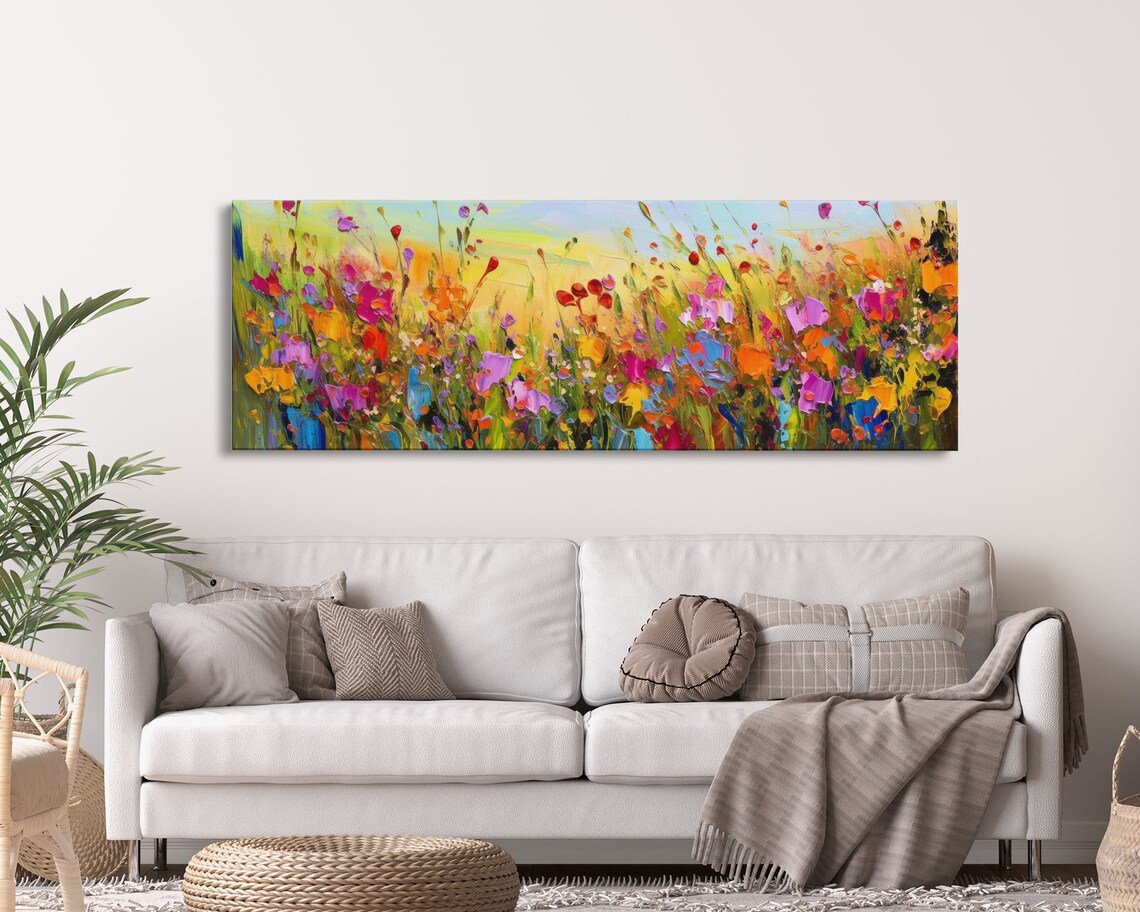 Boho Flower Painting, Modern Botanical Art Print - Image 4