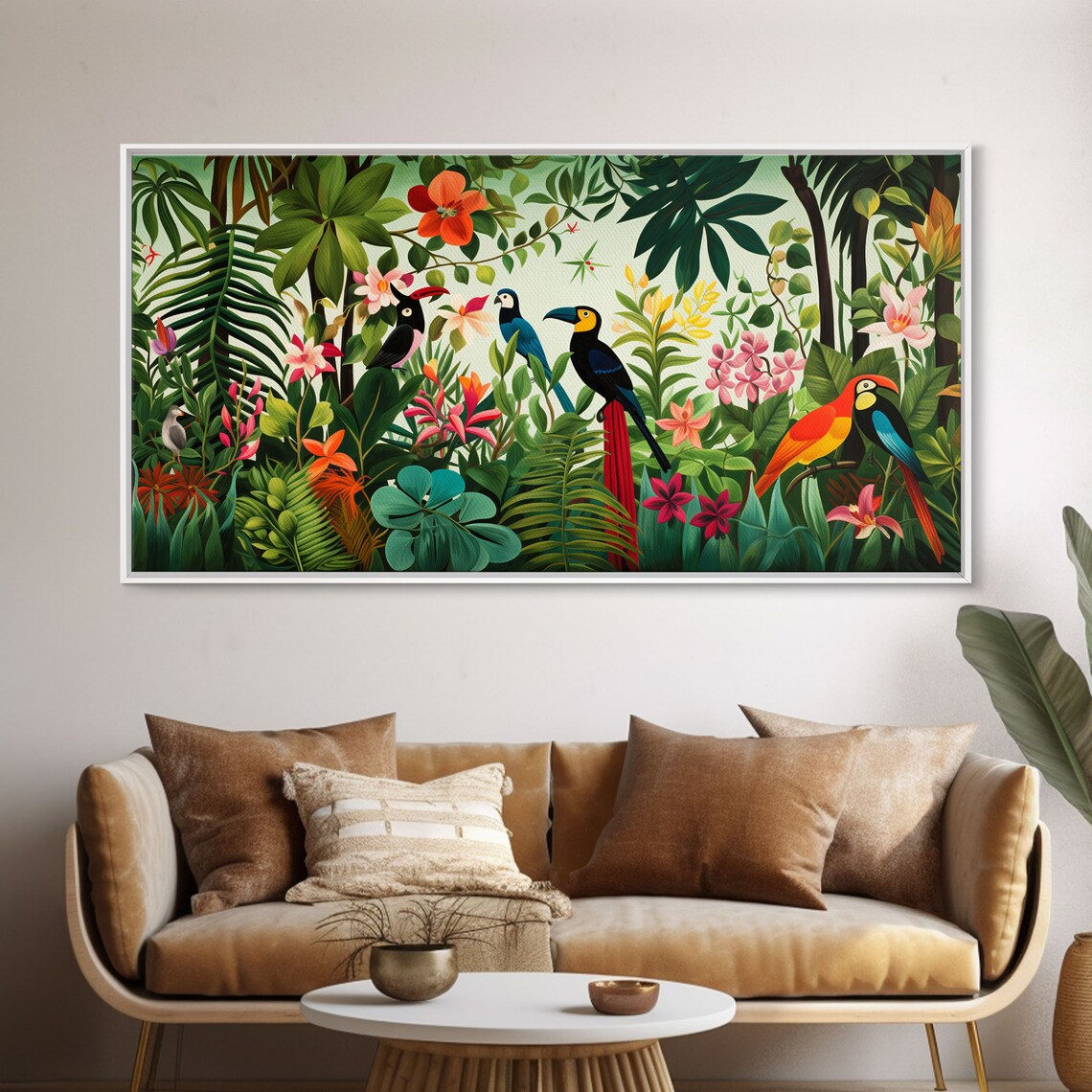 Toucan Tropical Art Print, Panoramic Bird Art - Image 5