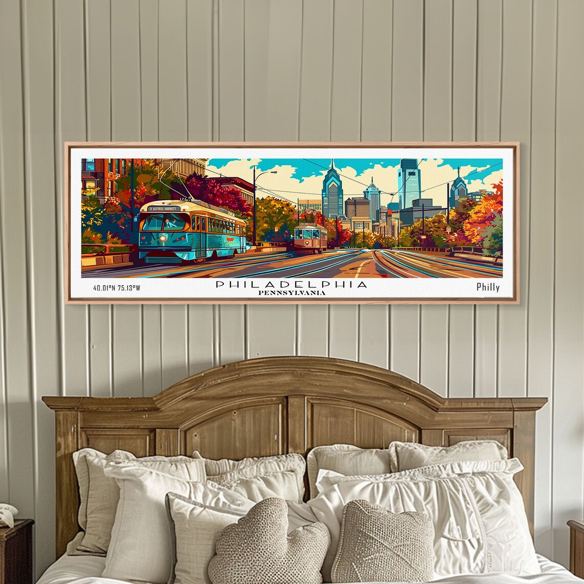 Philadelphia Pennsylvania Retro Style Travel Poster - Image 3