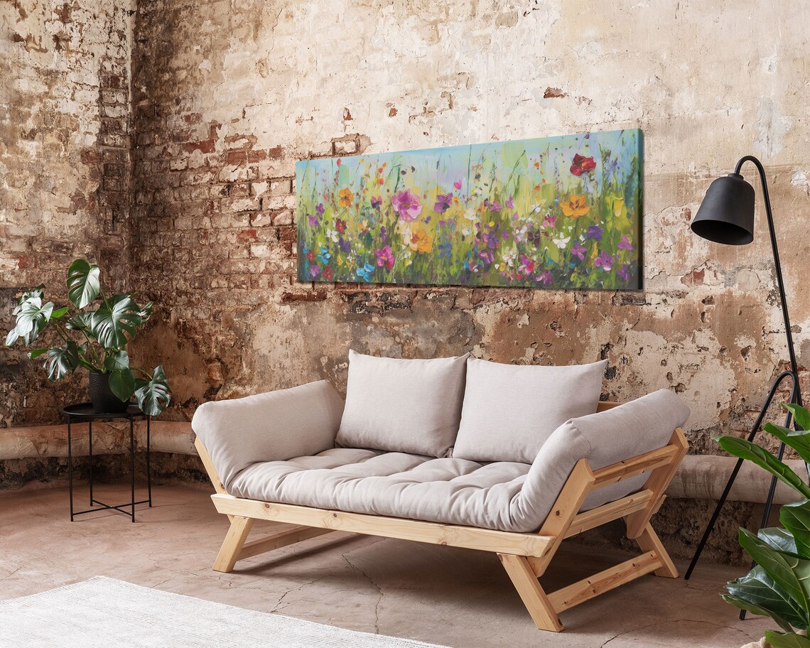 Flower Painting Boho Art Print, Modern Bedroom Decor - Image 5