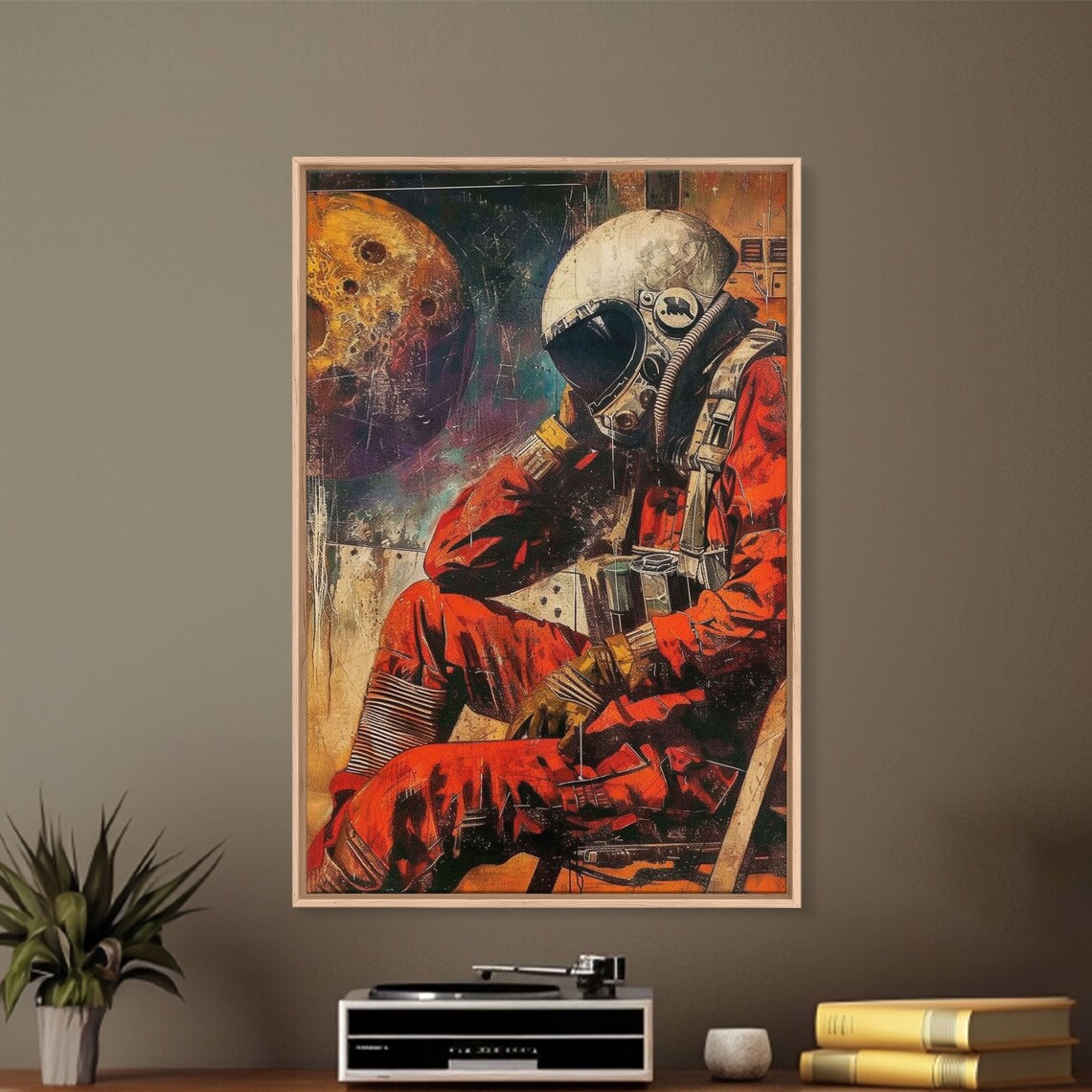 Vintage Astronaut Poster, Retro Space Art Print - Image 4