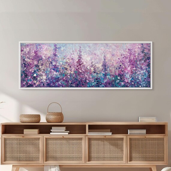 Lavender and Lilacs Boho Art Print, Purple Florals
