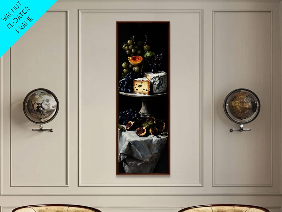 Print Cheese Platter With Grapes Art Farmhouse Wall Art Food Review Kitchen Decor Rustic Art - Image 5