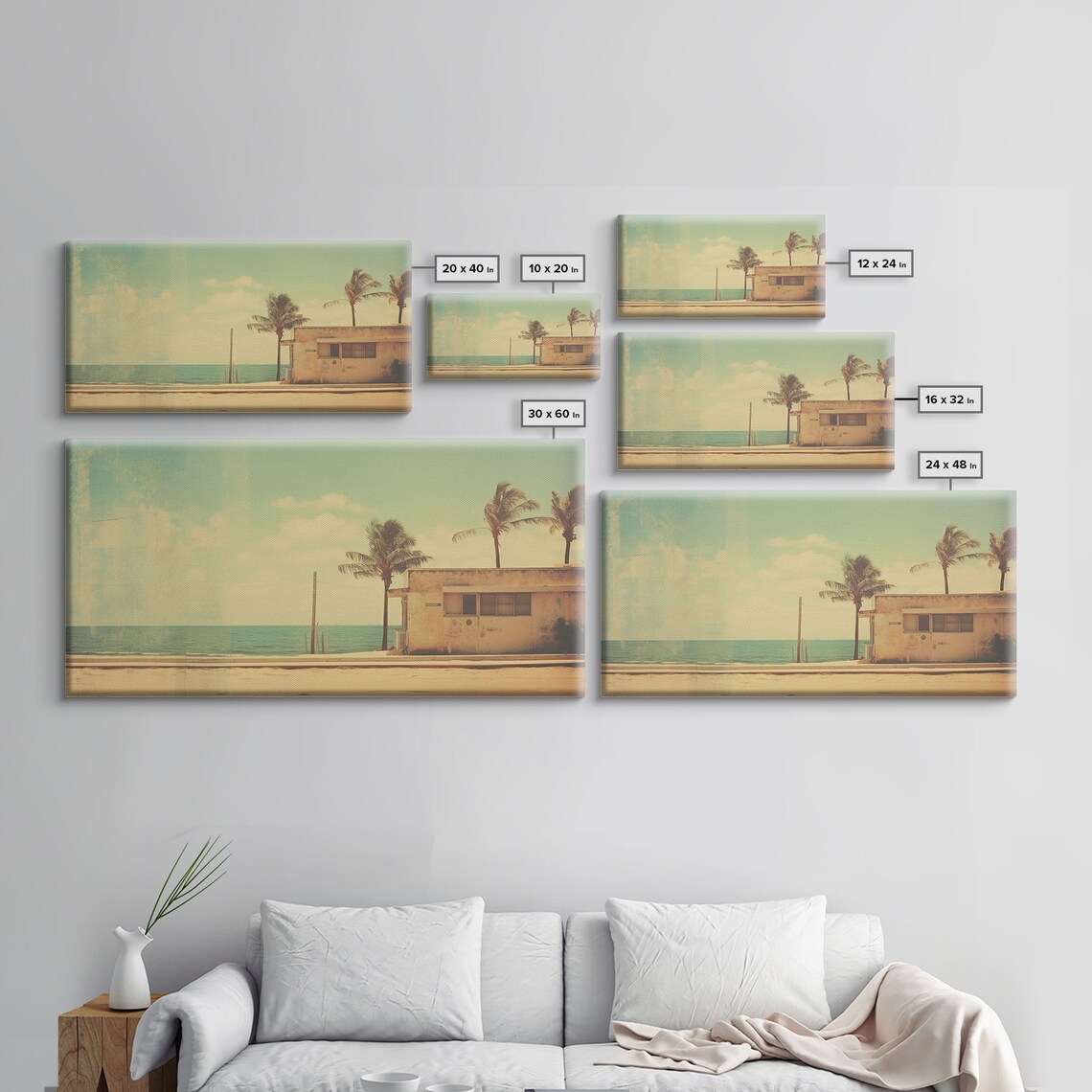 Florida Beach Vintage Polaroid Photo Retro Palm Trees Ocean Vaporwave Wall Art Print - Image 2