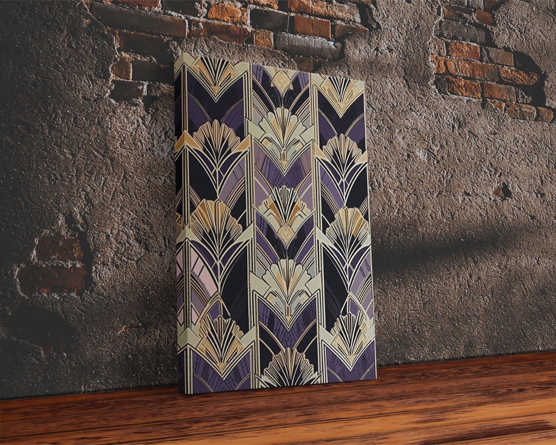 Art Deco Pattern Art Print, Abstract Nature Decor - Image 2