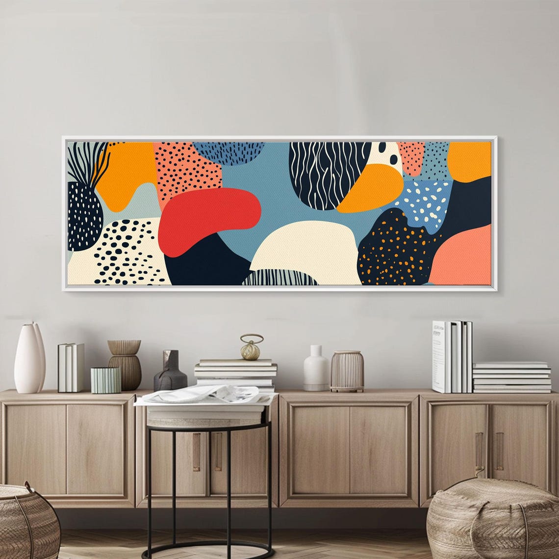 Retro 90s Geometric Abstract Colorful Shapes Modern Wall Art Print - Image 2