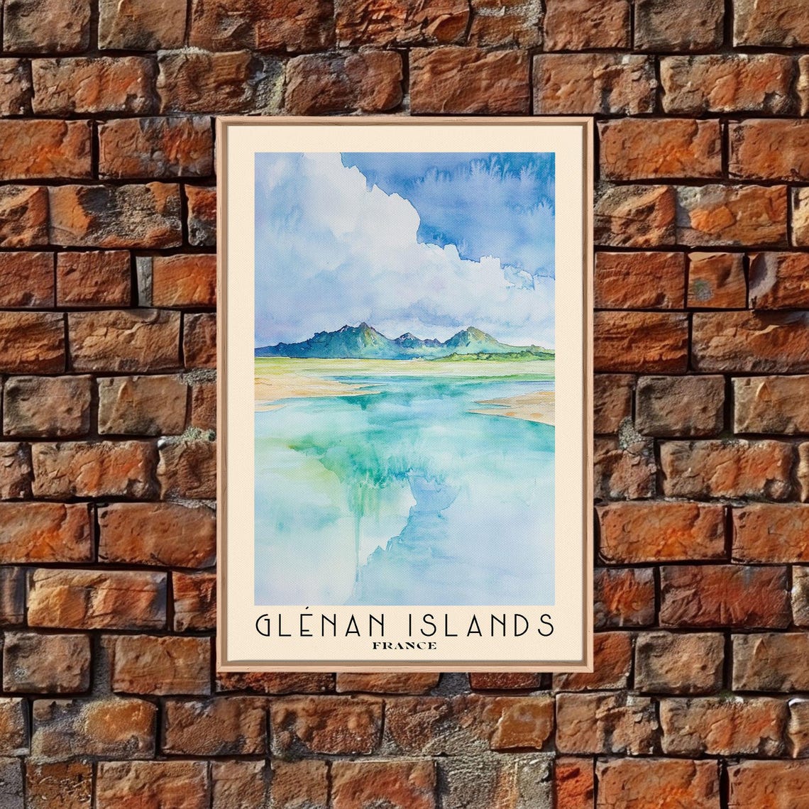 Glenan Islands France Watercolor Print Vacation Gift France Wall Art Beach Painting Beach Decor Beach Or Lakehouse Art - Image 4