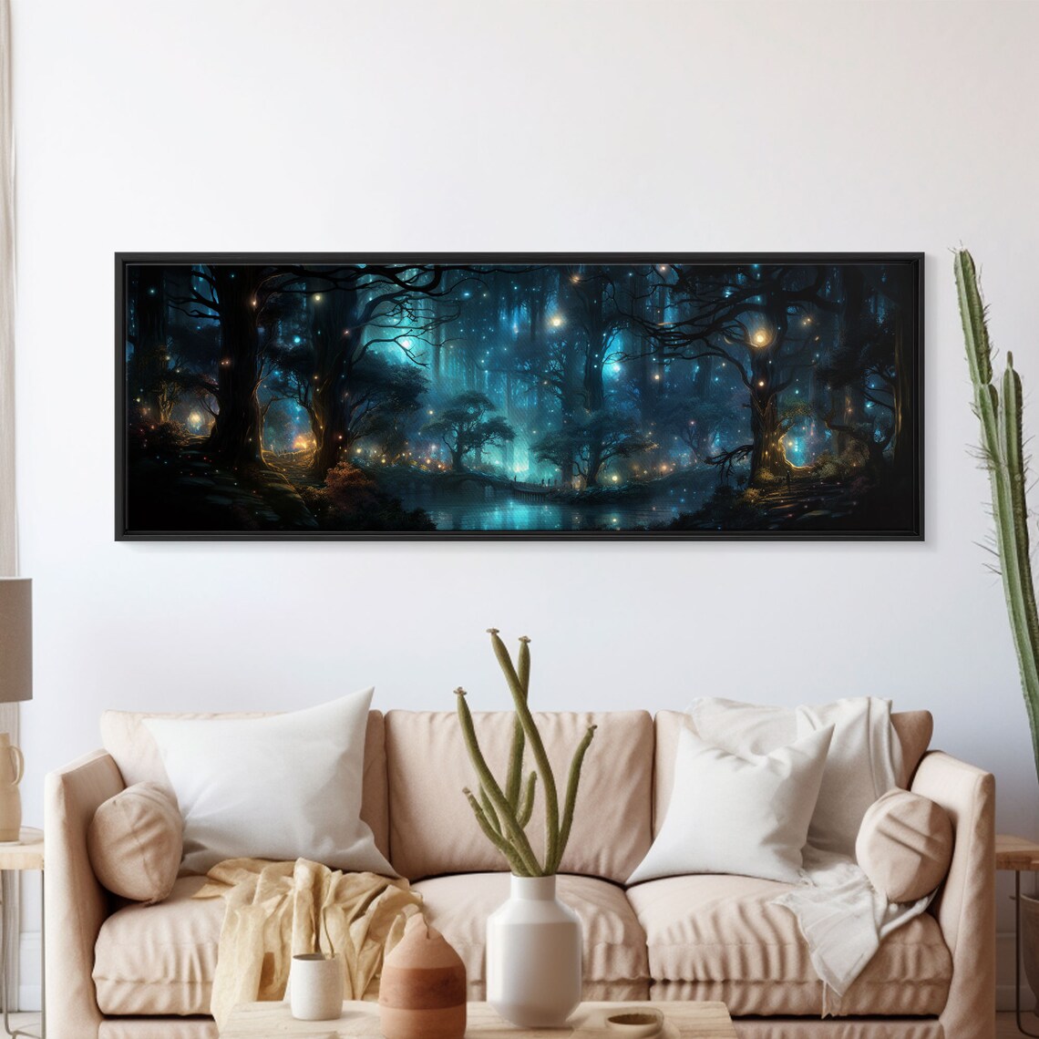 Fantasy Forest Firefly Art Print, Night Landscape - Image 5