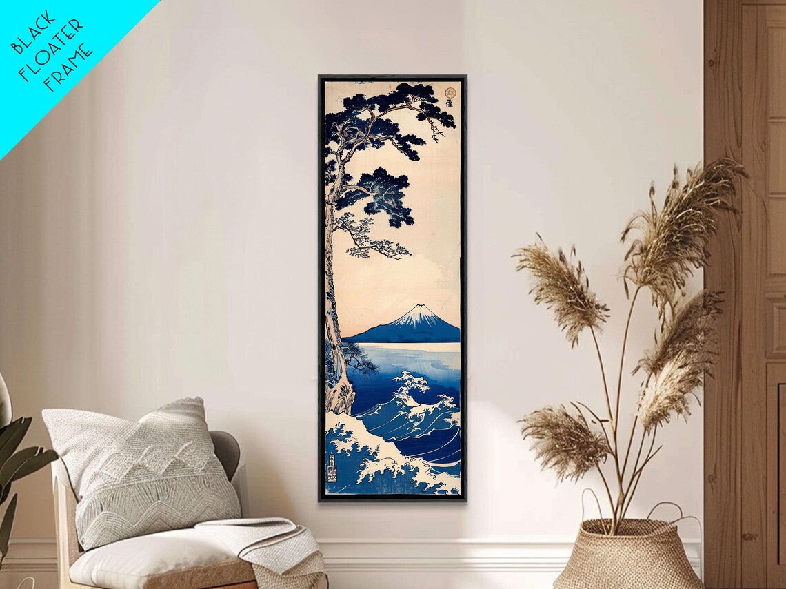 Mount Fuji Japanese Ukiyo-E Pine Tree Wall Art Print - Image 5