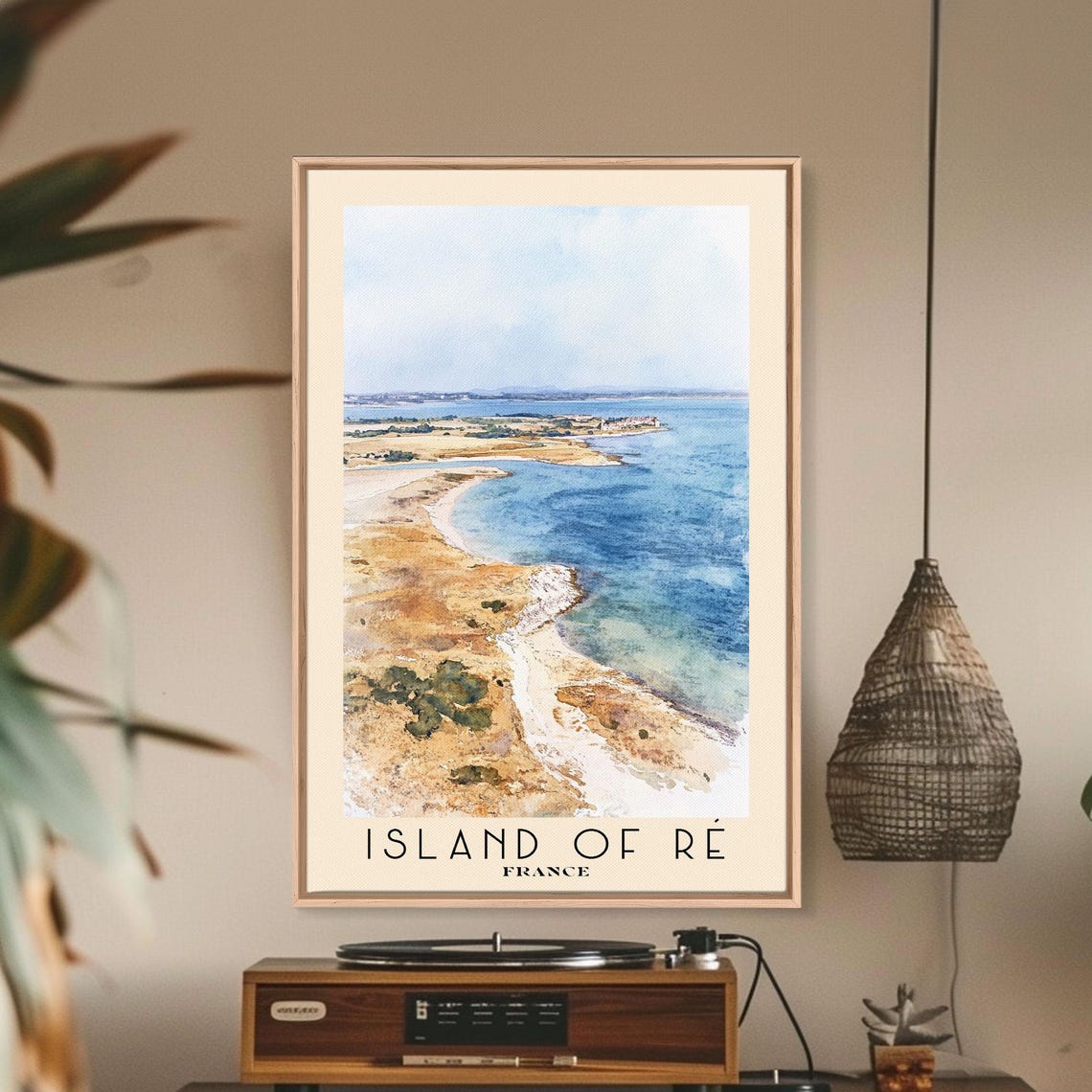 Island Of Re France Watercolor Print Vacation Gift France Wall Art Vacation Wall Art Vacatation Beach Decor Beach Or Lakehouse Art