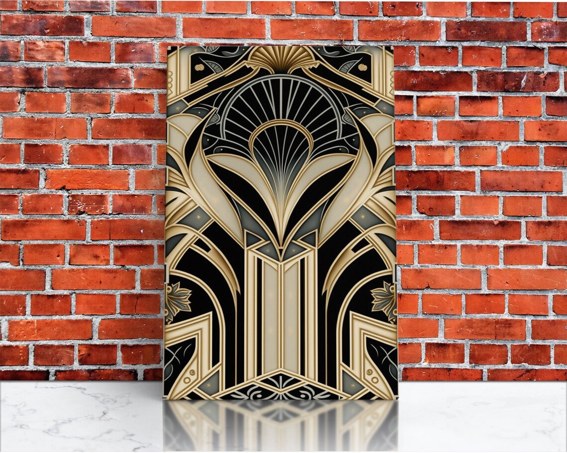 Art Deco Geometric Pattern, Abstract Office Art Print - Image 3
