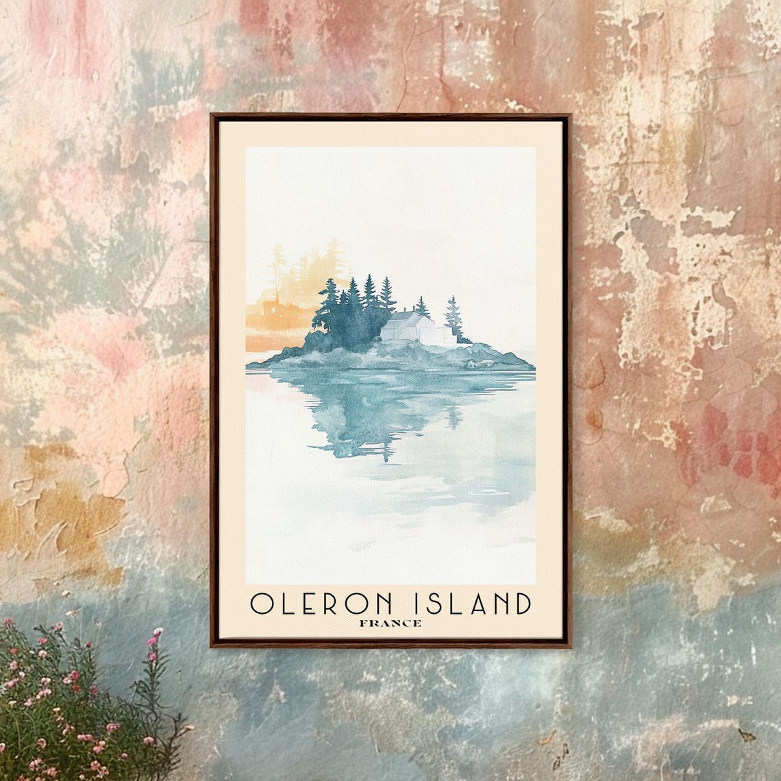 Oleron Island France Watercolor Print Vacation Gift France Wall Art Vacation Wall Art Vacatation Beach Decor Beach Or Lakehouse Art