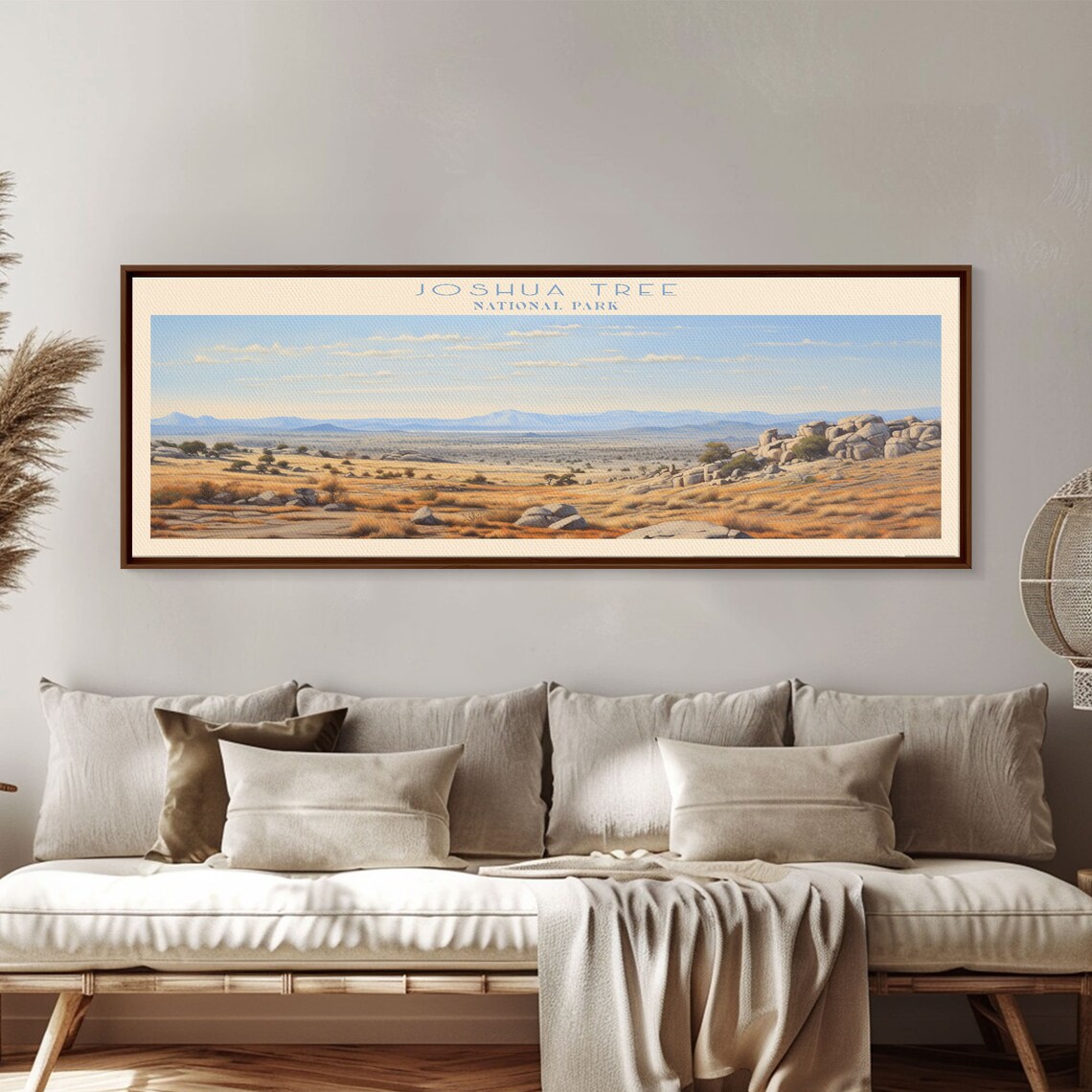 Joshua Tree National Park Golden Desert Rocks Watercolor Travel Poster - Image 3