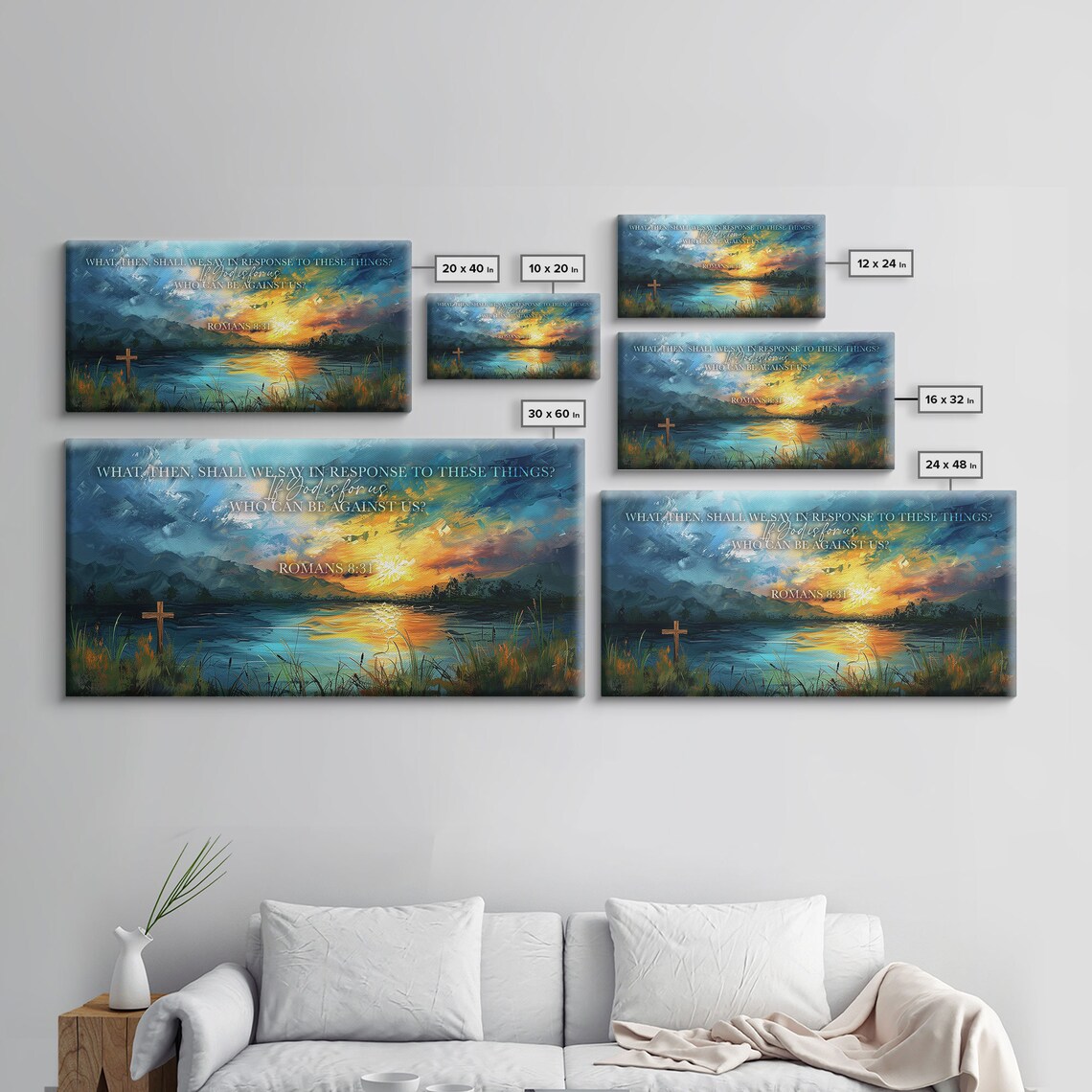 Romans 8:31 Bible Verse Art Print, Christian Scripture - Image 2