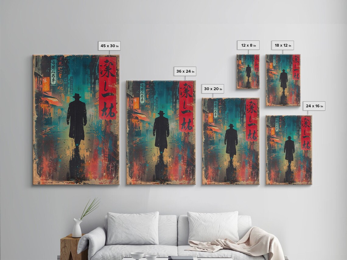 Japanese Detective Noir Street Art Poster Print - Image 2