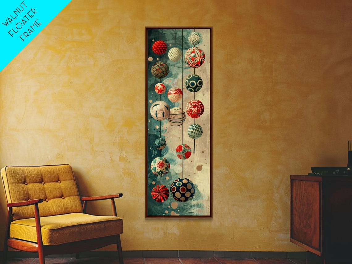Hanging Japanese Lantern Balls Colorful Ornaments Tall Art Poster - Image 5