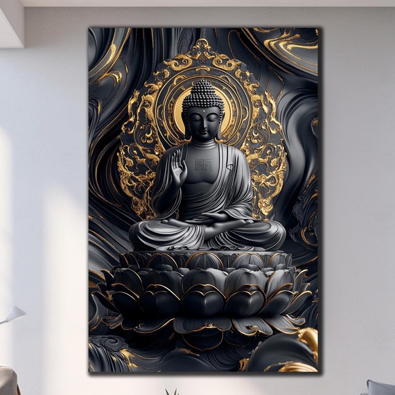 Buddha Wall Art Tempered Glass Wall Art Stained Glass Print Large Wall Art Wall Hangings Buddha Wall Decor Indian Wall Art Hindu Wall Art