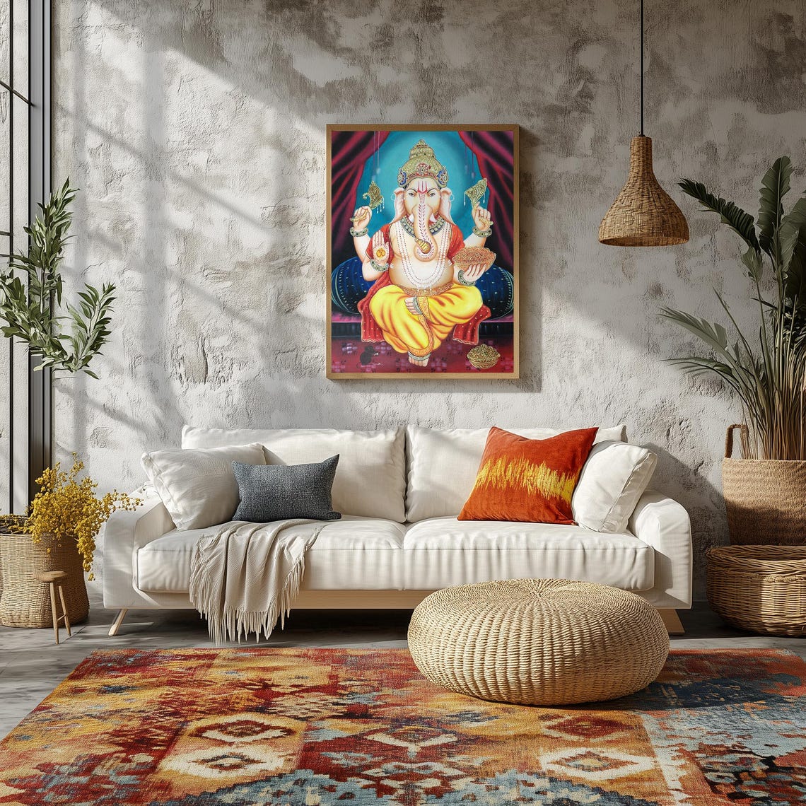 Lord Ganesha, Hindu Altar Spiritual Art - Image 3