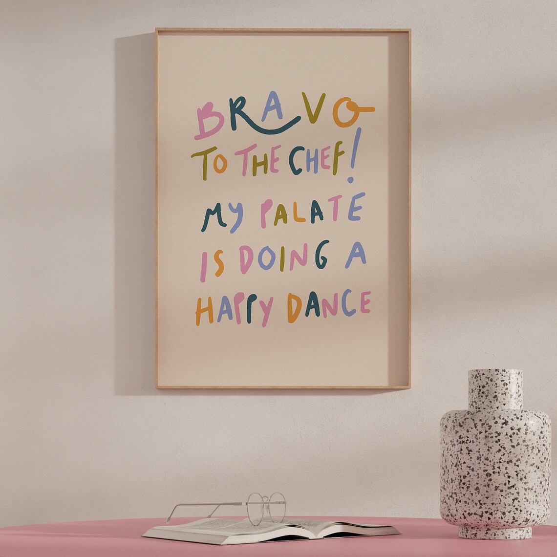 Funny Kitchen Quotes Minimalist Chef Art Print