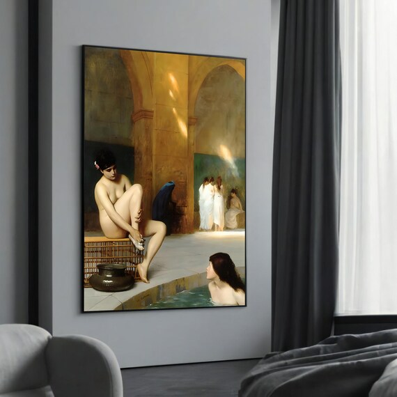 Jean Leon Gerome The Bath Marble Hall Classic Masterpiece Poster