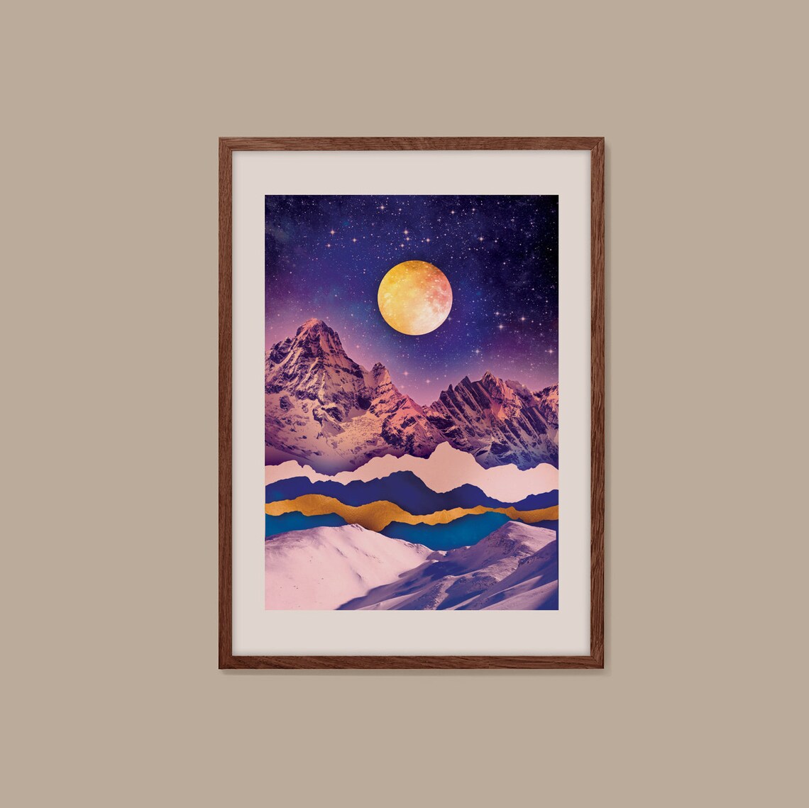 Layers Of Mountains Art Print, Mountain Landscape - Image 2