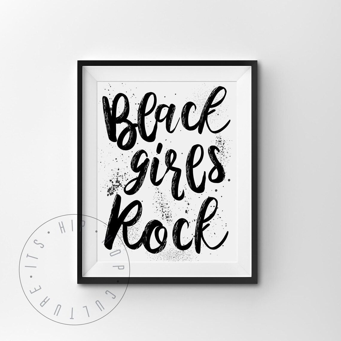 Black Girls Rock Brush Script Empowering Girls Room Art Poster - Image 7