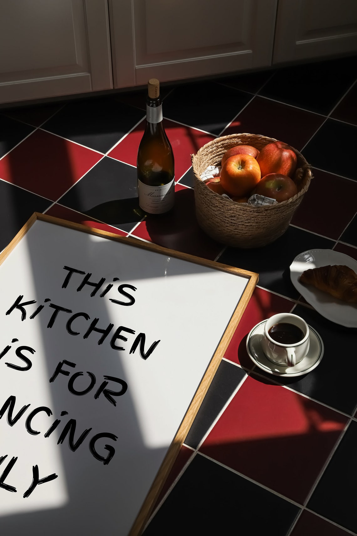 This Kitchen Is For Dancing Only Handwritten Typography Poster - Image 2