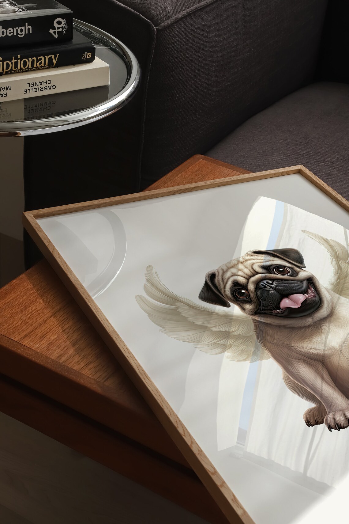 Pug Dog Memorial Rainbow Bridge Portrait Art Print - Image 4