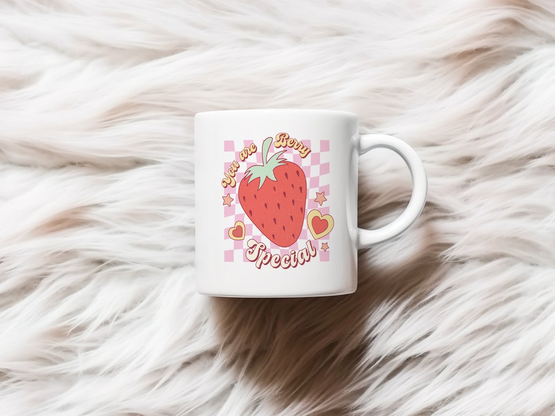 You Are Berry Special Retro Strawberry Valentine Pun Art Poster - Image 2