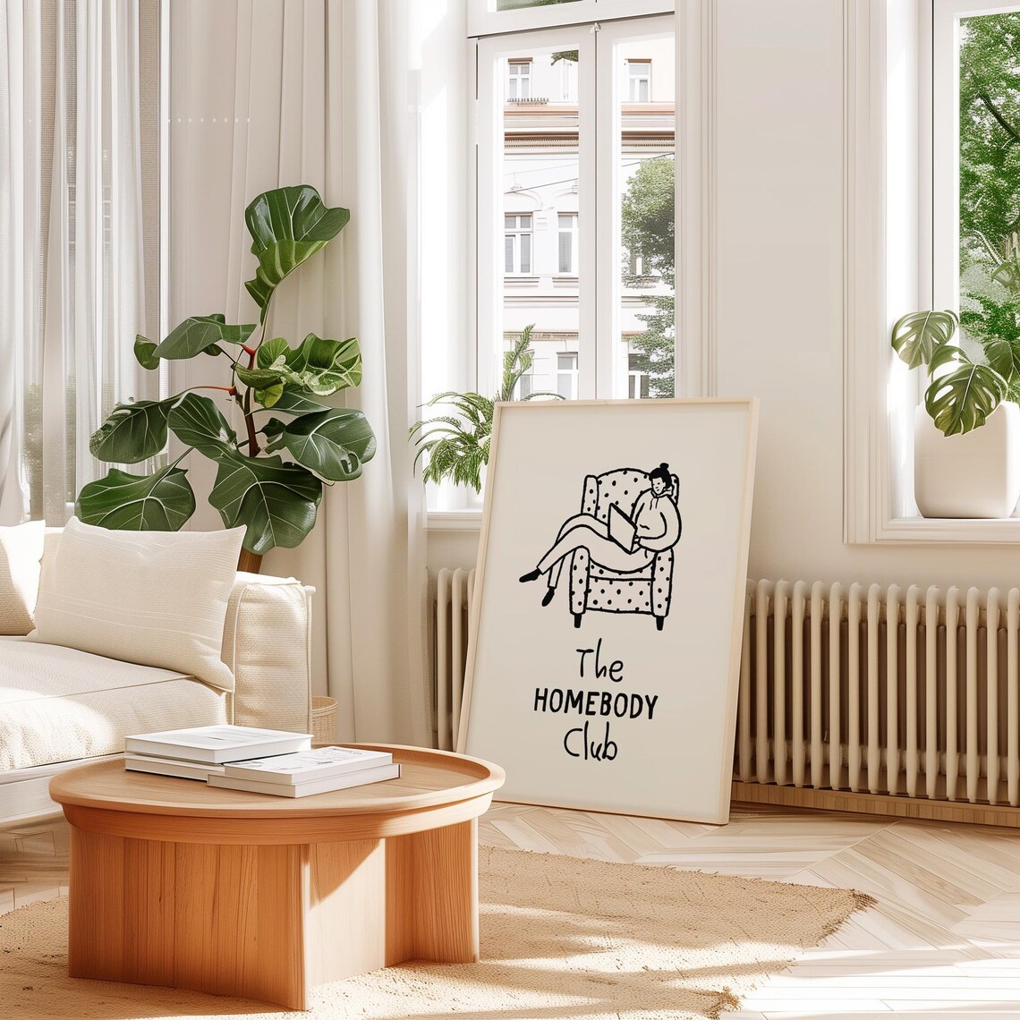 The Homebody Club Print Trendy Living Room Decor Cute Quote Art Aesthetic Bedroom Decor College Apartment Prints - Image 5