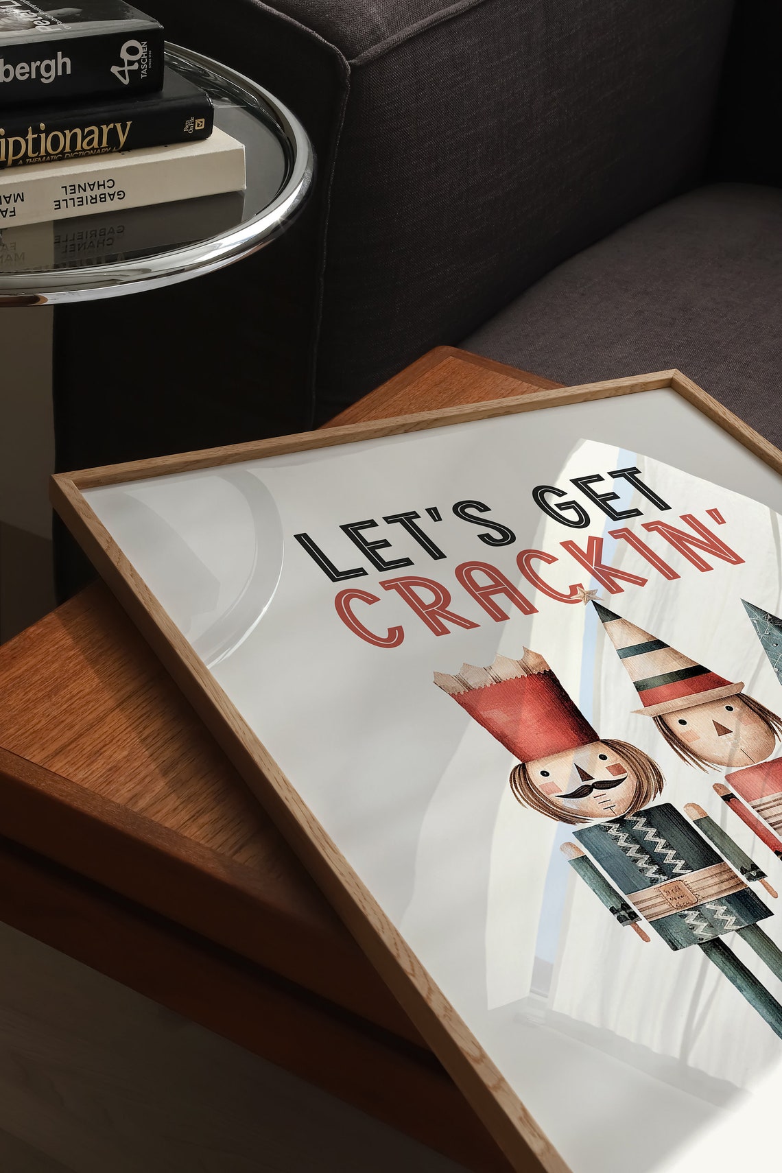 Let's Get Crackin Three Wooden Scandinavian Nutcracker Poster - Image 5