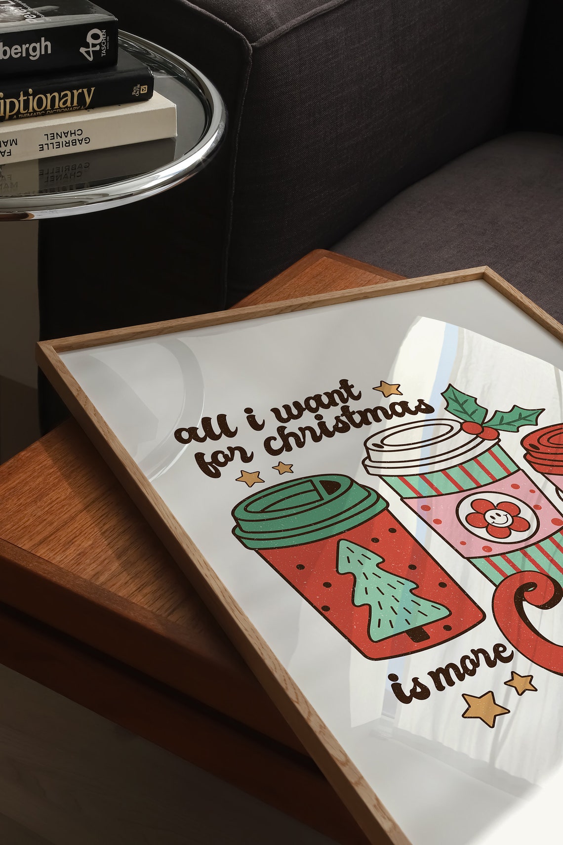 All I Want for Christmas Is More Coffee Tall Stacked Cups Poster - Image 5