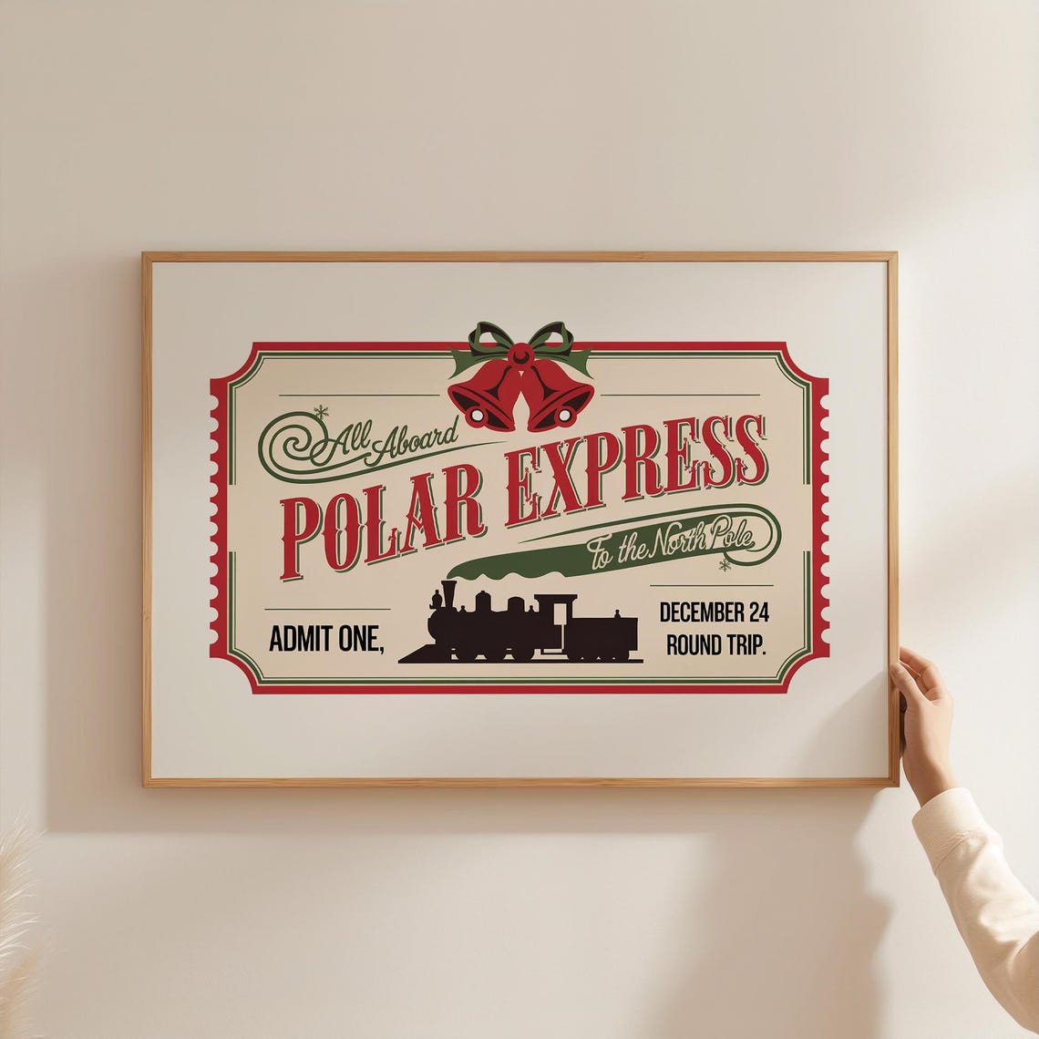 Polar Express To The North Pole Vintage Ticket Holiday Poster - Image 4