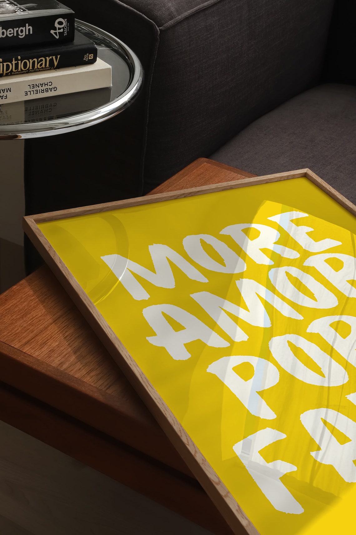 More Amor Por Favor Bold Yellow Background Love Quote Poster - Image 4