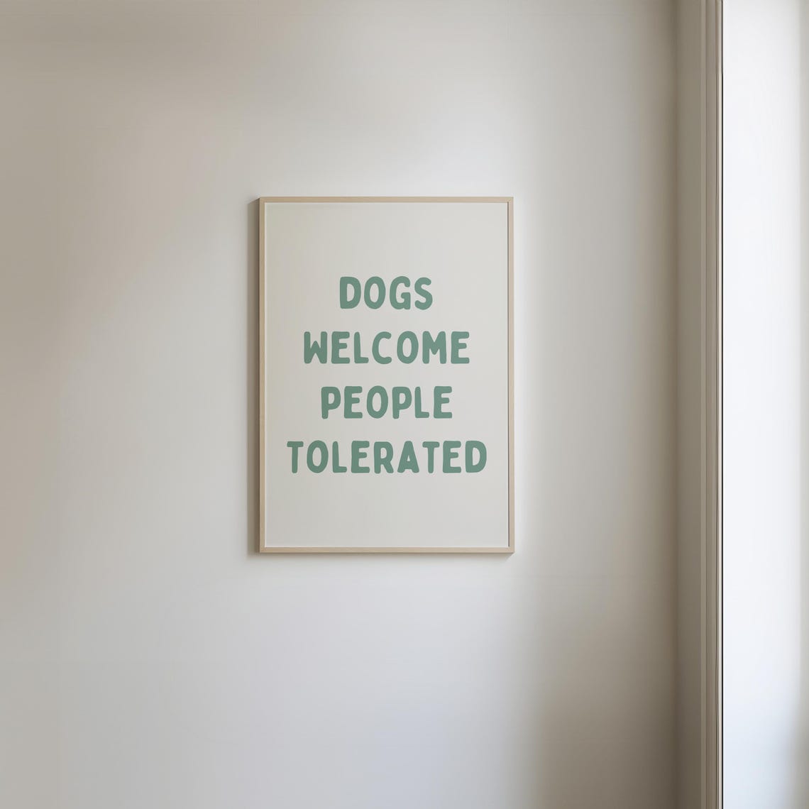 Dogs Welcome People Tolerated Retro Art Print Funny Dog Prints Trendy Living Room Wall Art Dog Owner Gifts - Image 2