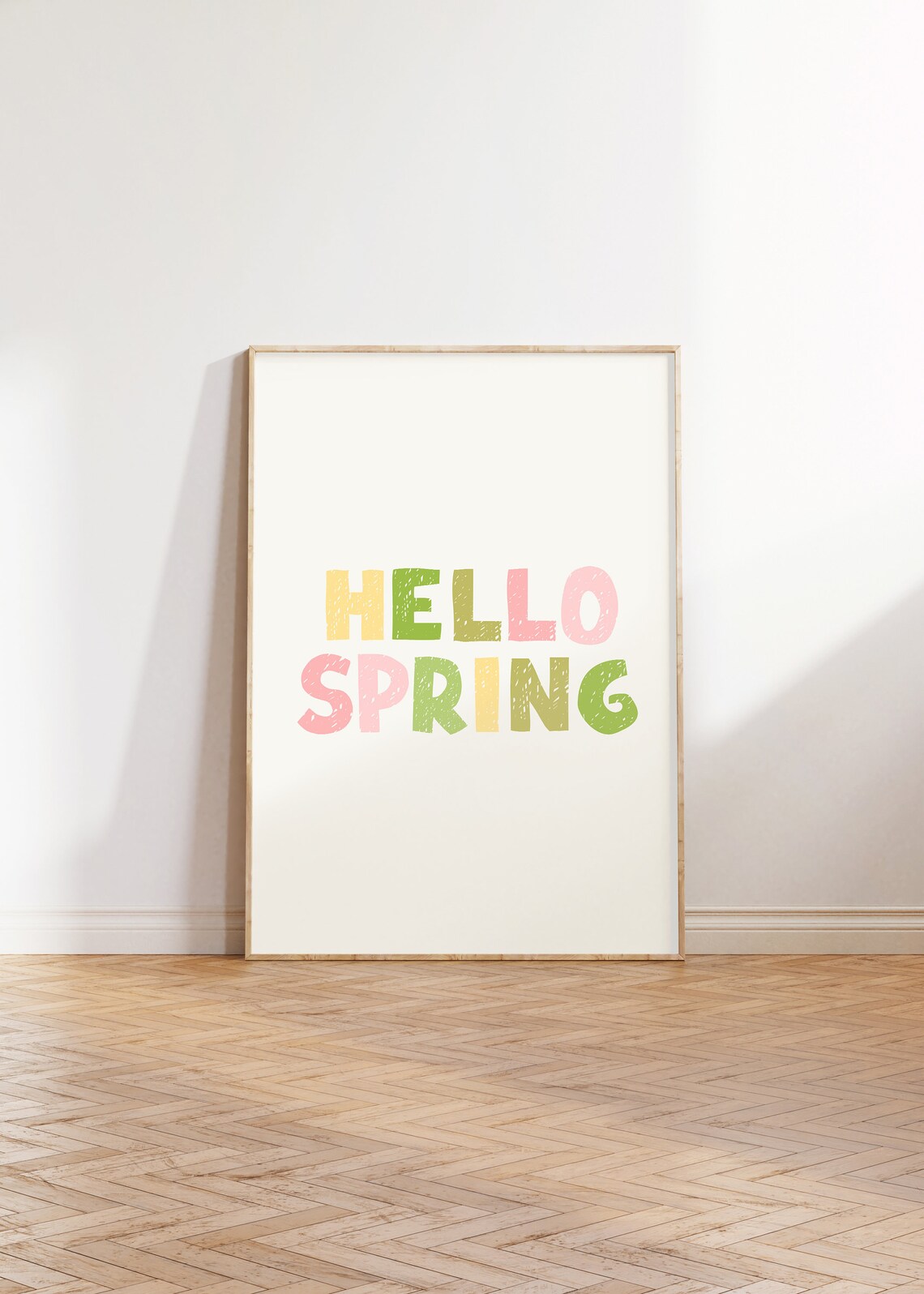 Hello Spring Watercolor Spring Wall Art Print - Image 2