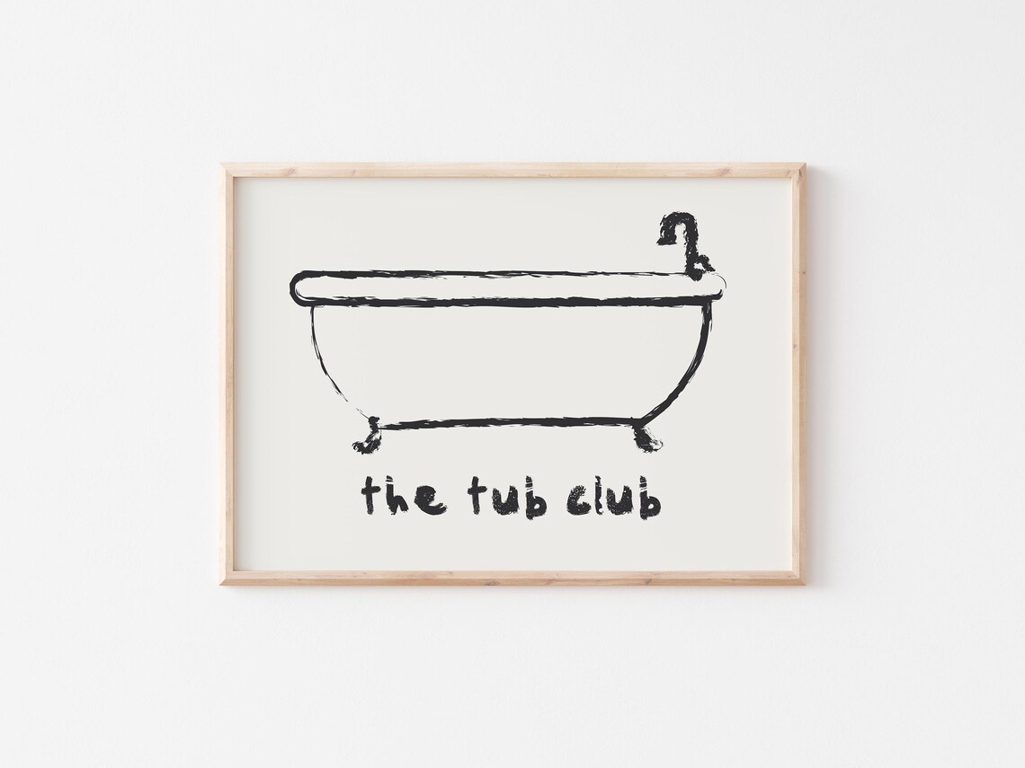The Tub Club Print, Retro Bathroom Wall Art - Image 4