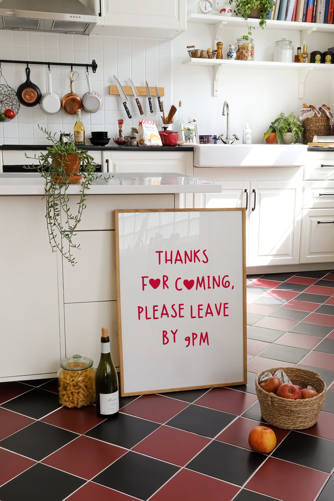 Thanks For Coming Please Leave By 9PM Funny Quote Typography Poster - Image 2