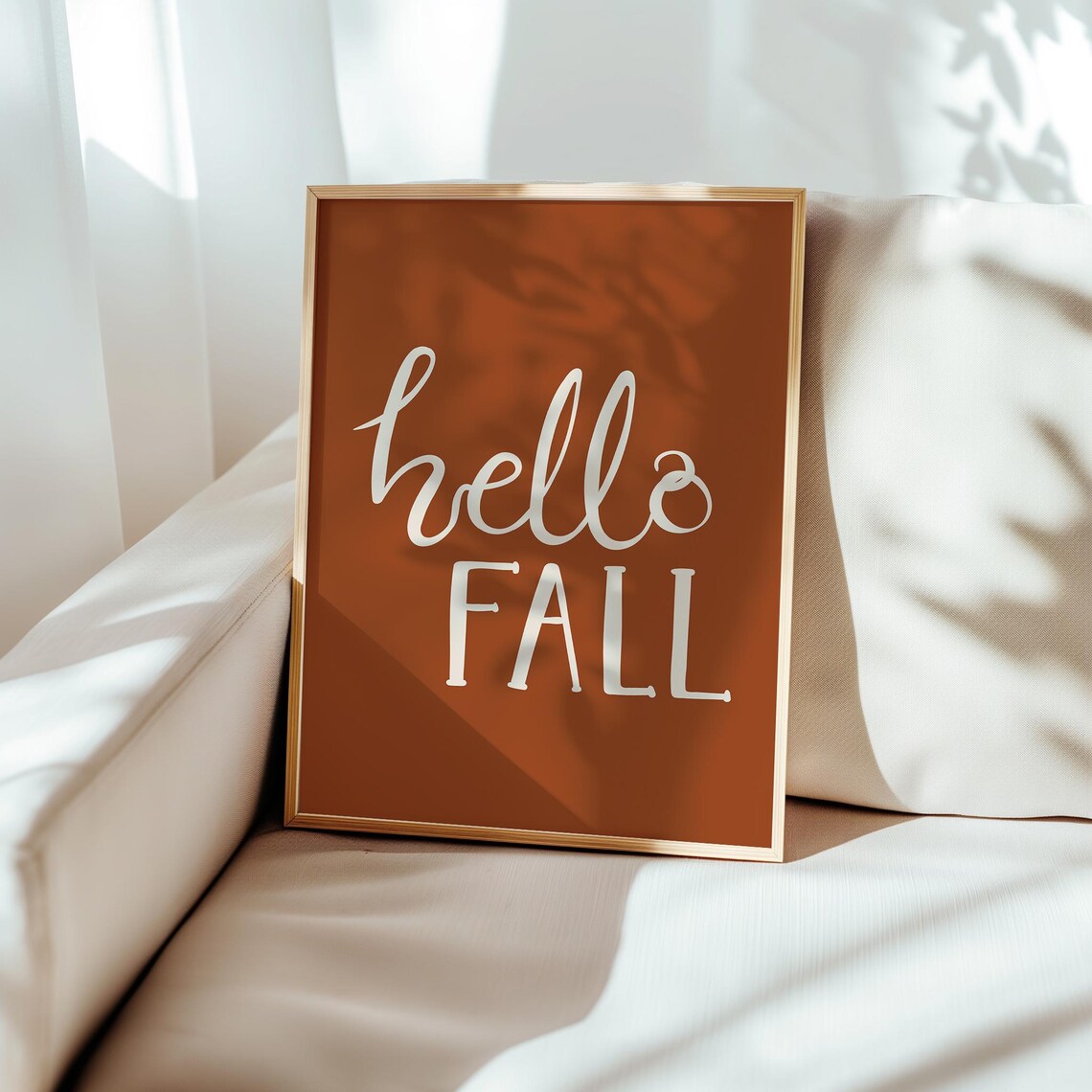 Hello Fall Poster Print, Neutral Autumn Decor - Image 5