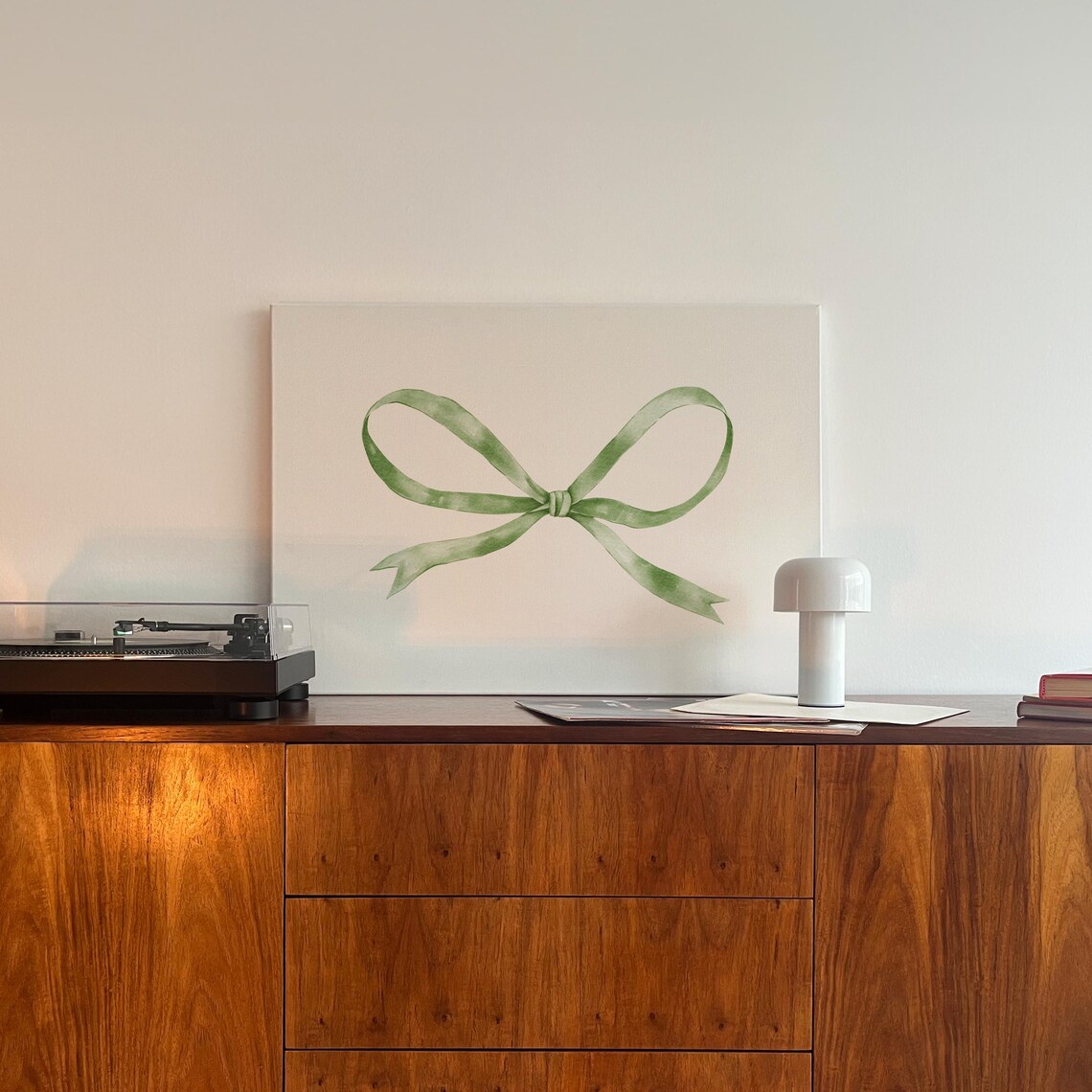 Green Bow Print Coquette Balletcore Wall Art Print - Image 2