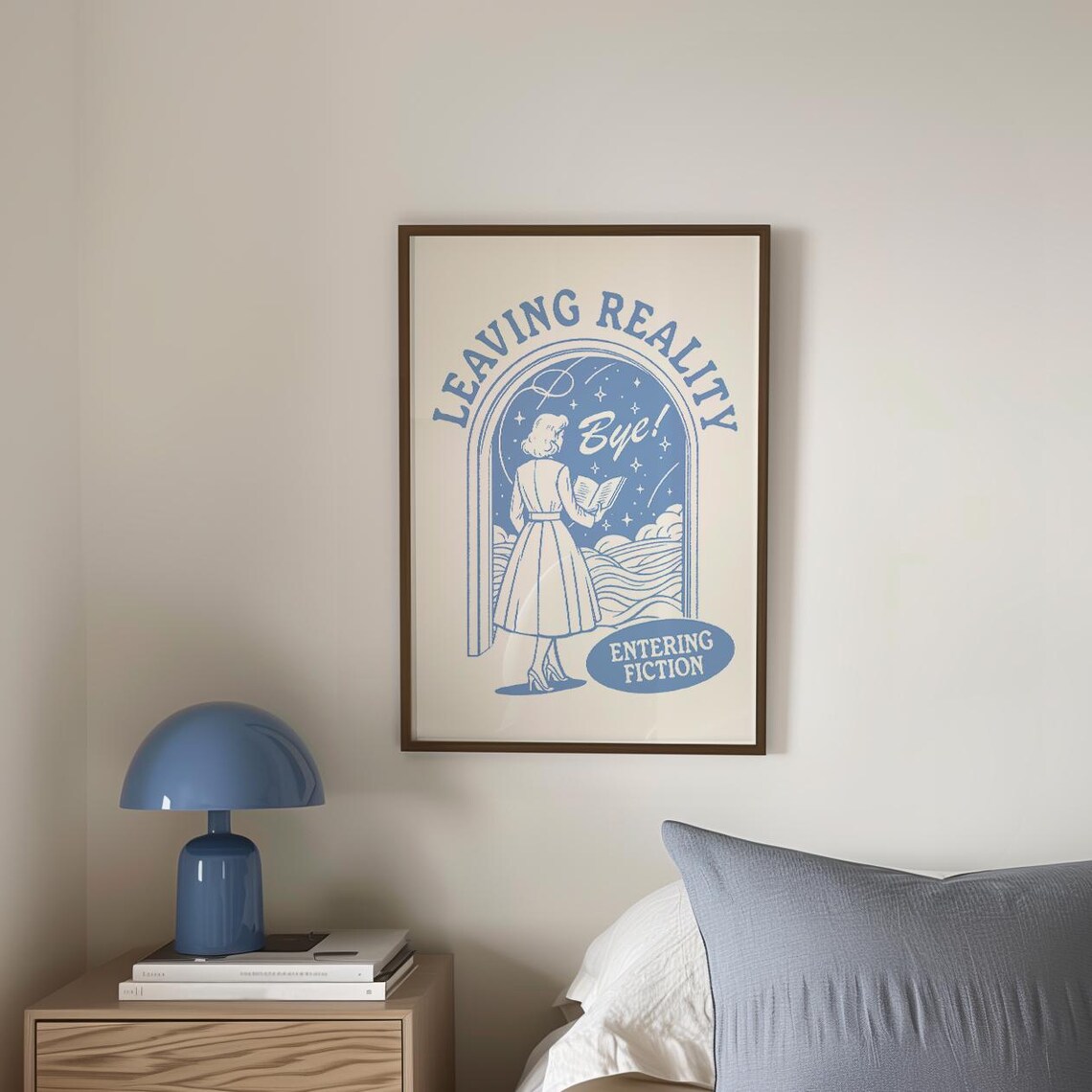 Leaving Reality Entering Fiction Vintage Quote Art Print - Image 3