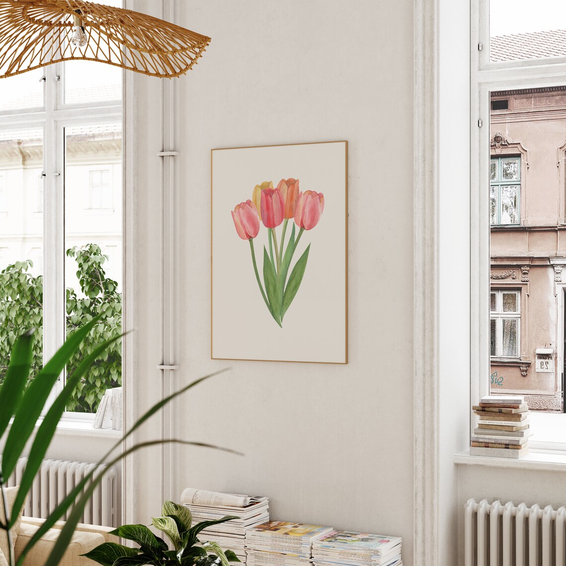 Watercolor Tulip Print, Spring Floral Wall Art - Image 2
