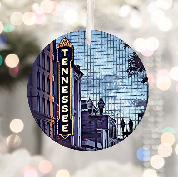Tennessee Theatre Marquee Night City Street Ornament Keepsake Gift Poster