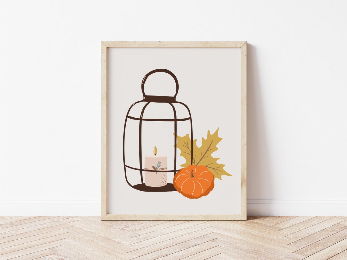 Autumn Pumpkin Thanksgiving Wall Art
