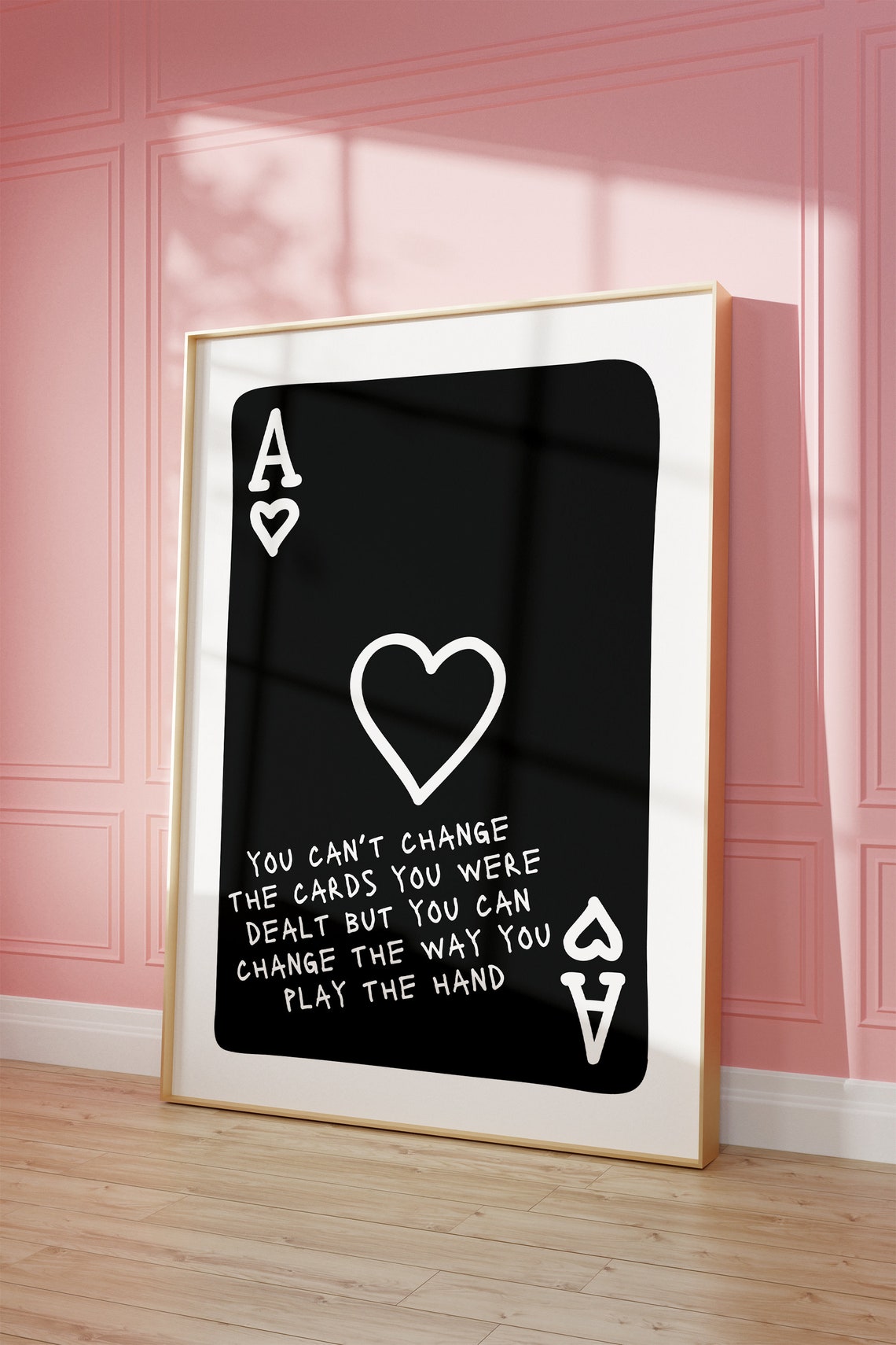 Lucky Girl Syndrome Playing Card Print Trendy Wall Art Lucky Girl Poster Print Retro Wall Art Trendy Art For Dorm Room College