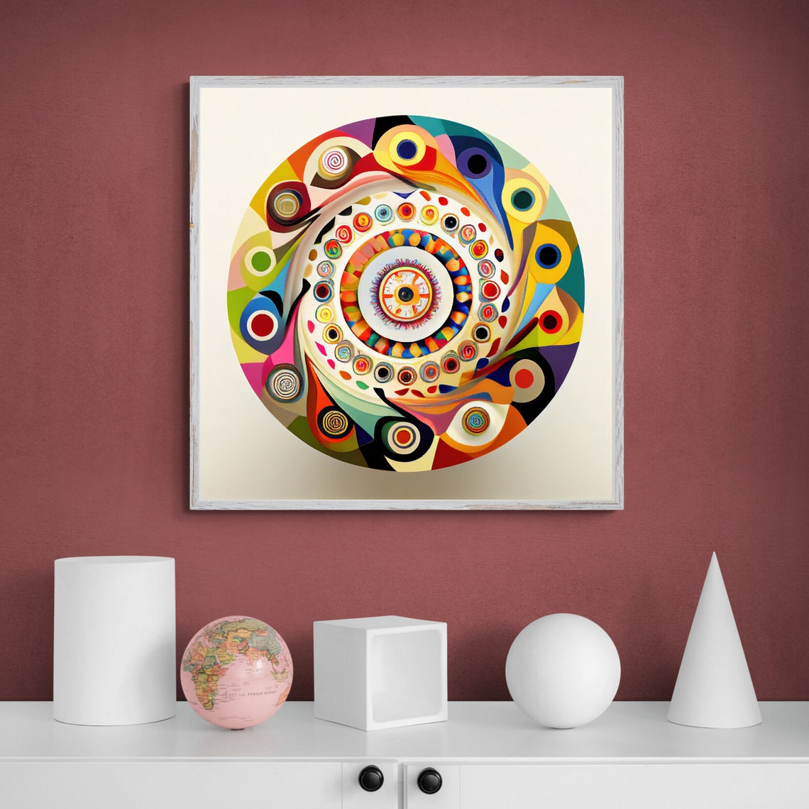 Mandala Art Zen Wall Art Home Decor Mandala Wall Decor Custom Size Colourful Art Prints Art Wall Print Decor