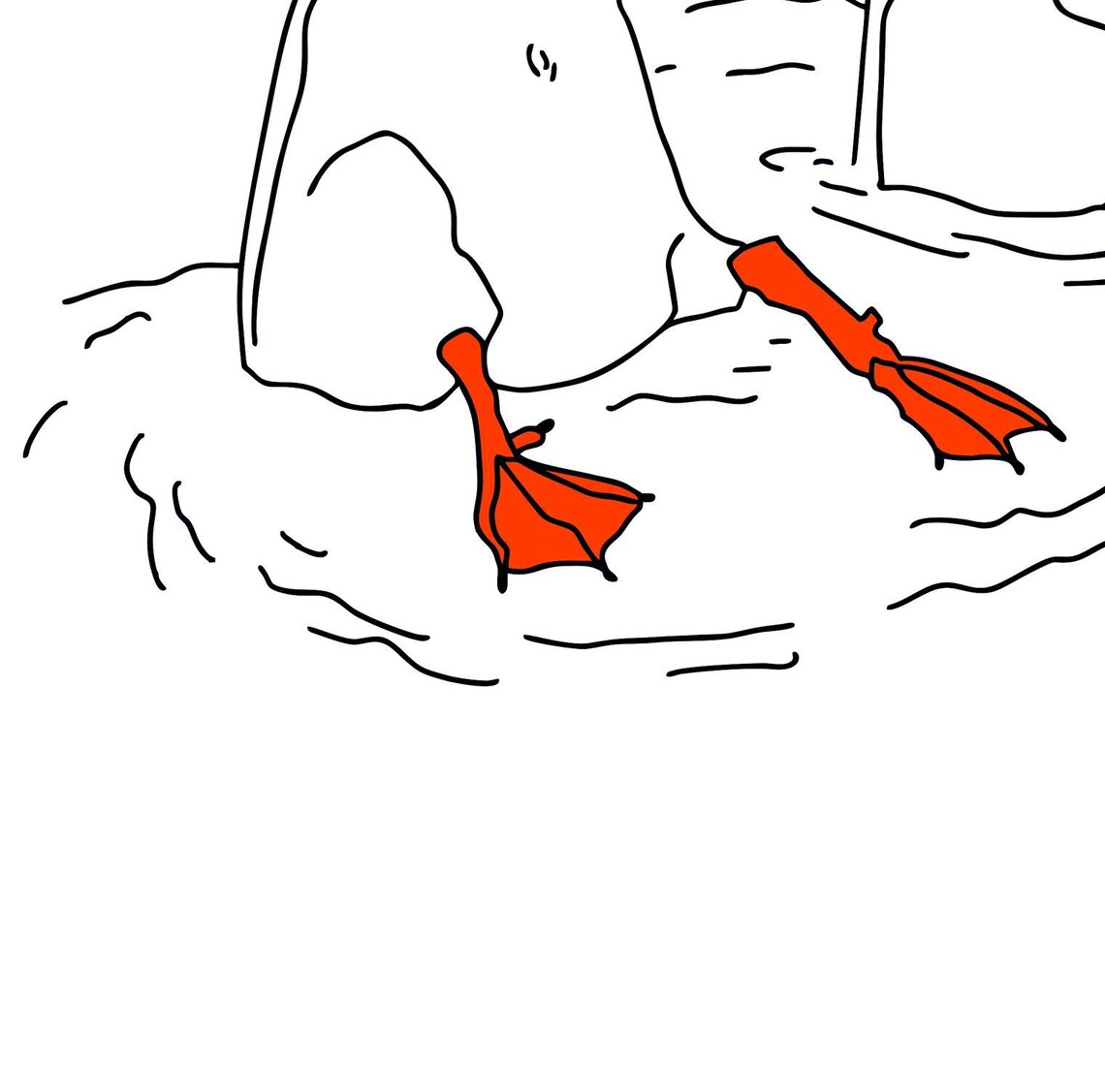 Duck Butt Portrait Funny Bathroom Art Print - Image 4
