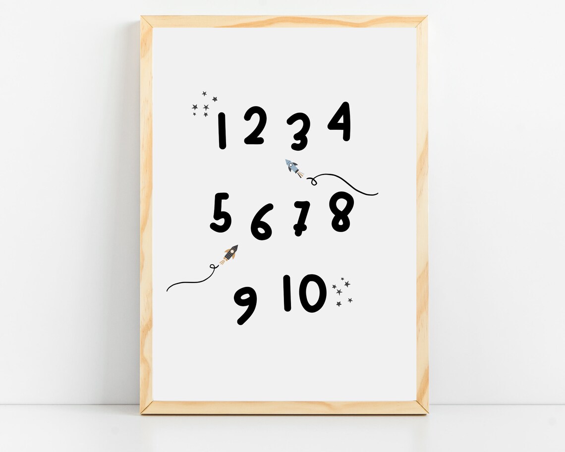 Outer Space Nursery Decor, Kids Room Art Print