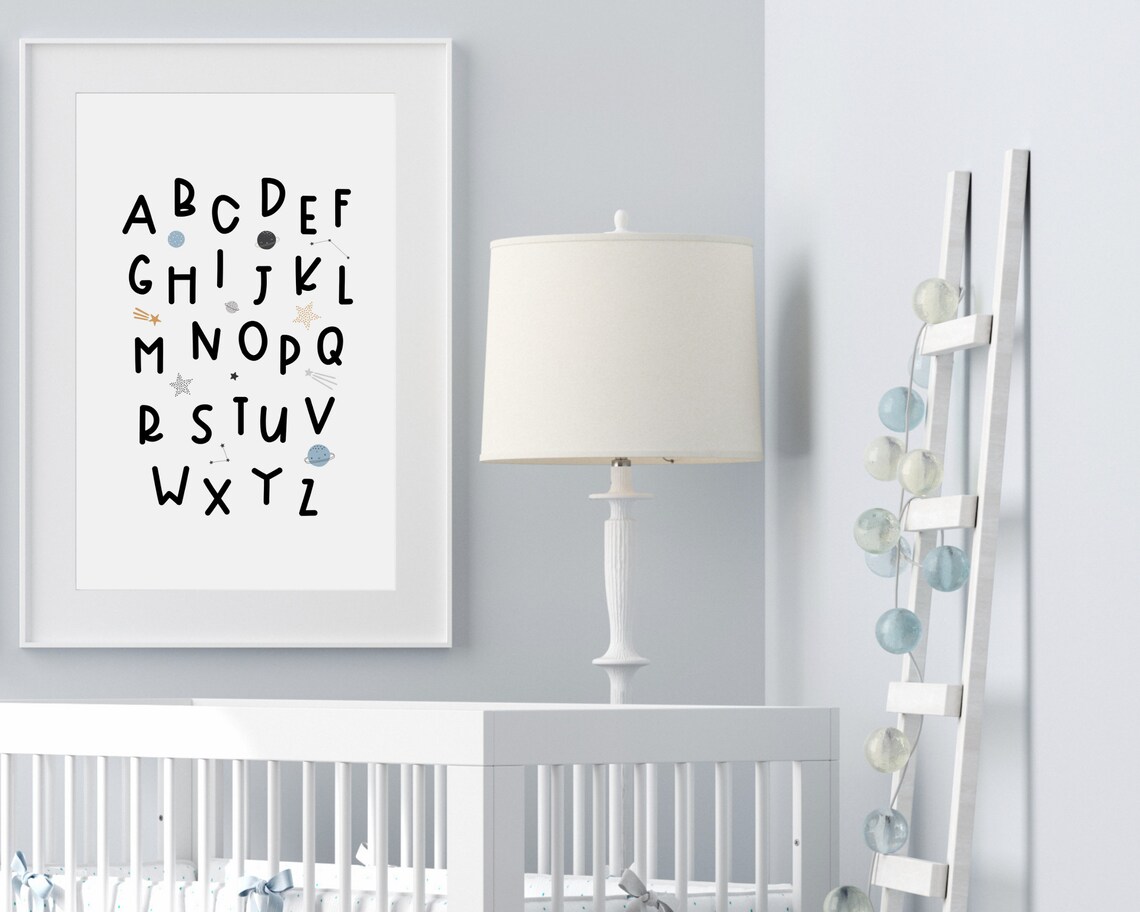 Outer Space Nursery Art Print for Baby Boy Room - Image 4