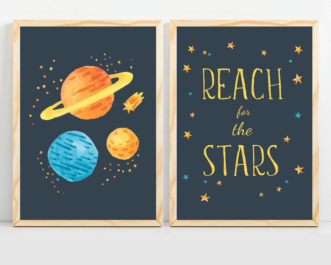 Space Nursery Print, Outer Space Kids Art Print - Image 4
